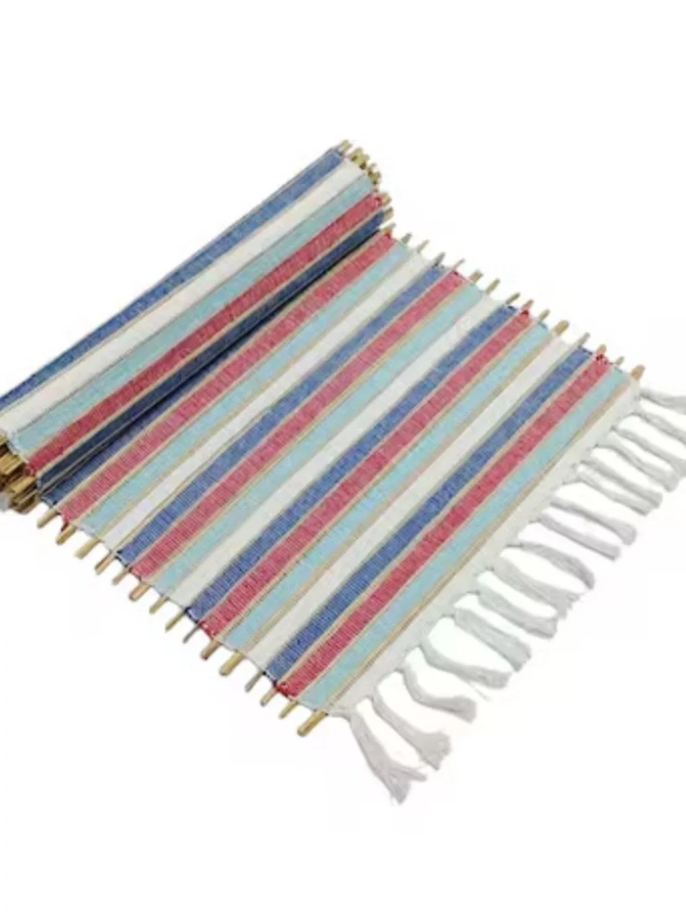 Celebrate It Red White & Blue Striped Table Runner 14” x 6 Ft New
